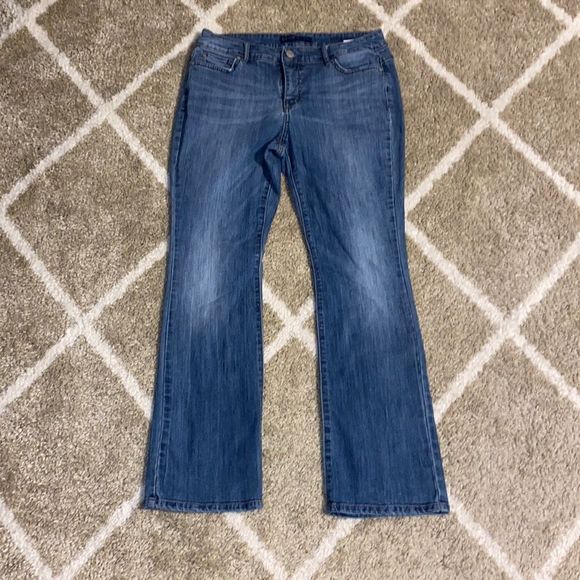 Code Bleu Soleil Bootcut Embroidered Rhinestone Pocket Denim Jeans - Picture 1 of 8